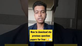 Download Free VTU question papers. #vtu #exam #karnataka #bengaluru  #mysore #belagavi #shivamogga