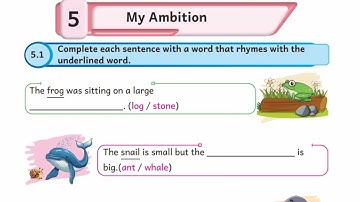 EE 5th standard English term 2 work book answers unit 5 My ambition