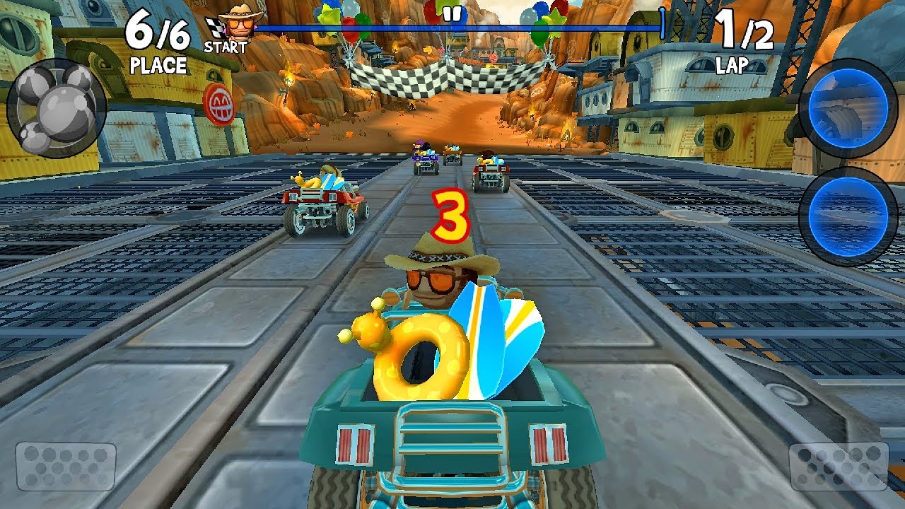 Beach Bro Race in New Mirrored Race Track And Battle 2 Drivers and 2 ...