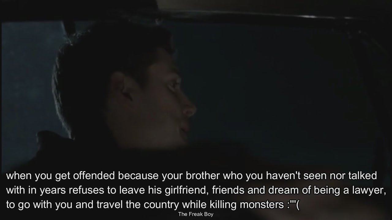 Dean being a totally normal brother about Sam for 10 minutes and 59 seconds