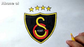 Galatasaray logosu nasıl çizilir - Cok Kolay(Ehedov Elnur) Galatasaray amblem çizimi