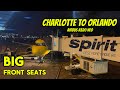[BIG FRONT SEATS] Spirit Airlines Airbus A320NEO TRIP REPORT From Charlotte to Orlando!
