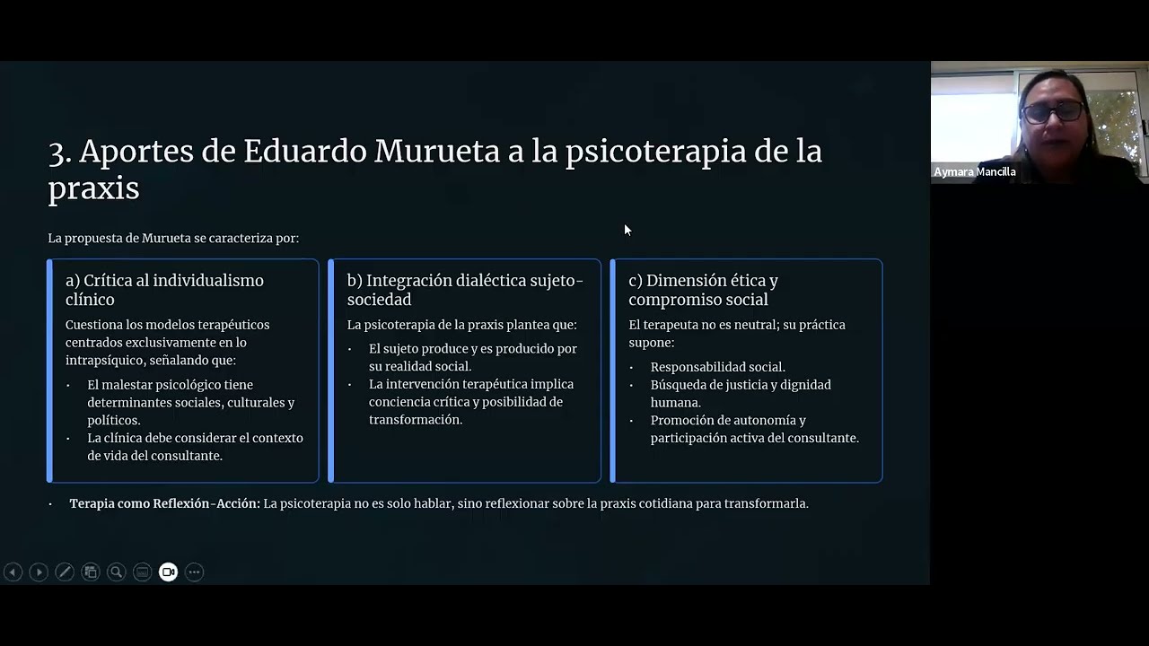 8. De la teoría de la praxis a la clínica psicológica — Mtra. Aymara Maricela Mancilla Martínez
