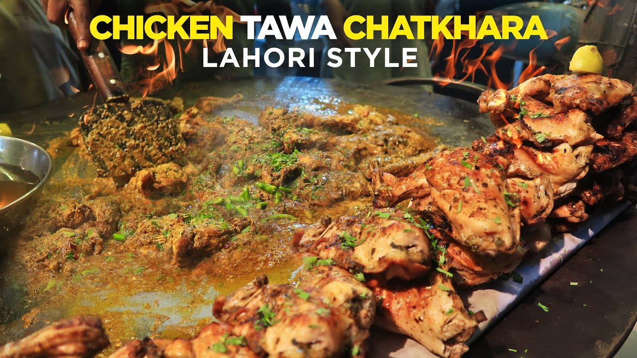 Tawa Chicken Piece | Lahori Style Chatkhara | Deli Malik Nihari Hussainabad Food Street, Karachi | Street Food PK