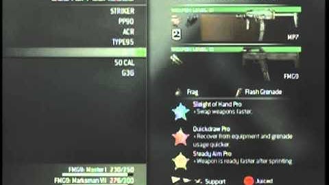 my custom class set up for mw3