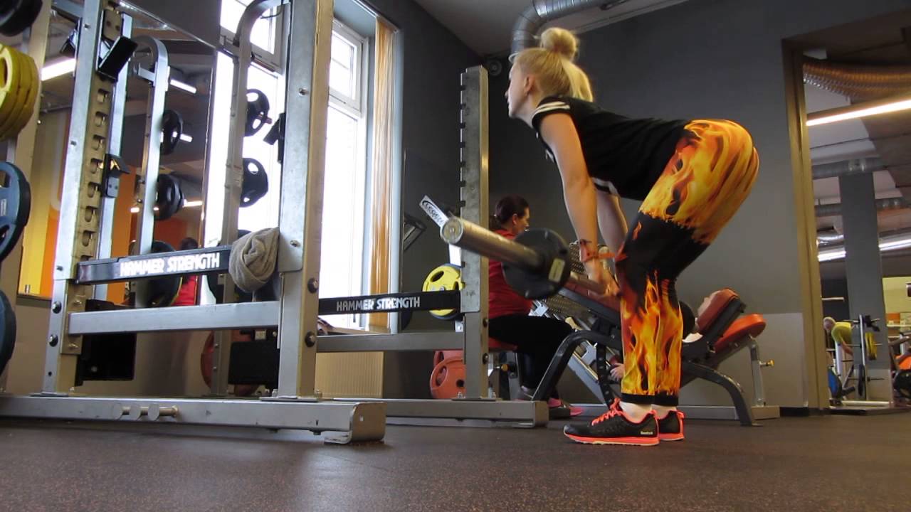 Румынская тяга со штангой - YouTube