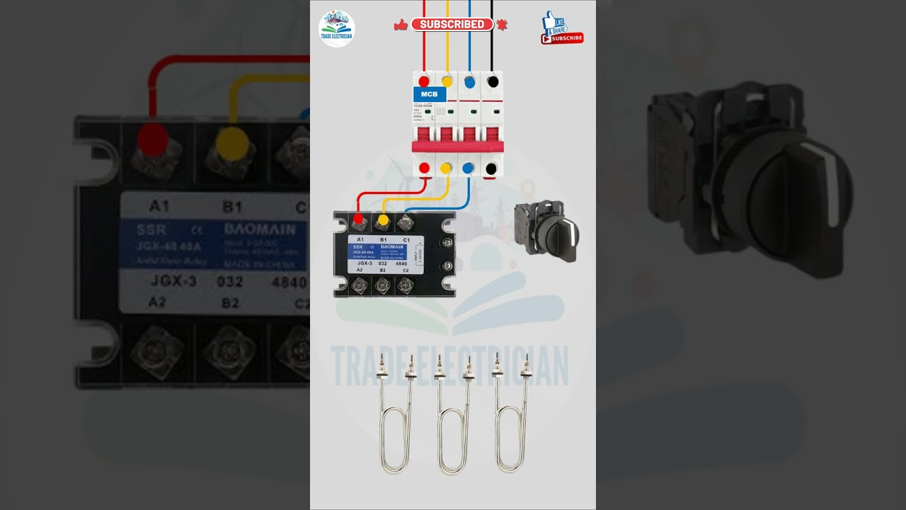 Three Phase Solid State Relay Connection with Heater || Trade Electrician