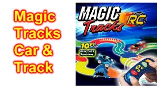 Magic Tracks Rc Light Up Car And 10 Ft. Of Track Unbox And Build And Crash
