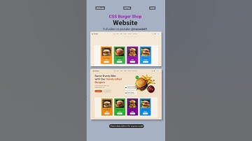 Burger Restaurant Website with CSS #mzcode01 #website #css #cssprojects #shorts