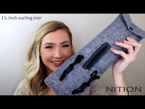 NITION Professional Salon Curling Iron Ceramic Tourmaline Titanium 1 1 4 Argan Oil Curling Wand