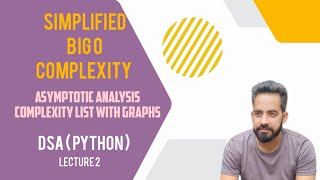 Simplified Asymptotic Analysis and Big O | Lecture-2 |Time complexity | Python | Hindi | DSA | Graph