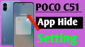 Poco c51 me app hide kaise kare / how to hide apps in poco c51 me / App hide settings