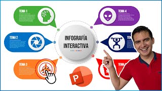 ✅😁 Infografía INTERACTIVA elegante súper FÁCIL en PowerPoint ✅