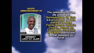 Kennedy Liroy St  Clair ~ Short Obituary