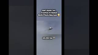 RAF Hawk Jet Crashes In Wales! 😳#aviation #wales #hawk #crash #news #trending #shorts