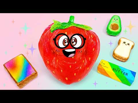 Make Your Own Cute Food Squishies! 🍞🍓 DIY Sponge Toys & Anti-Stress