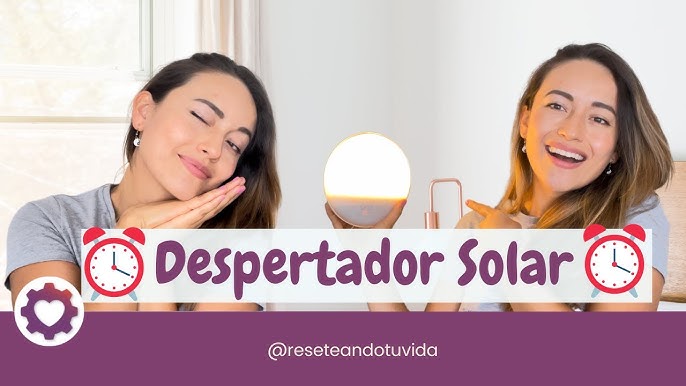 HEYAXA Reloj despertador de luz solar, luz de despertar con simulación de  amanecer, luz nocturna de 8 colores, 6 sonidos naturales, regalo ideal para