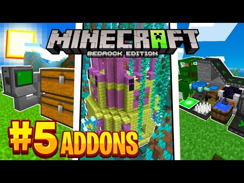 TOP 5 ADDONS PARA MINECRAFT PE (BEDROCK) 1.20+ - YouTube