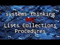 Systems think 002  lists collections and checklists  categorical and procedural thinking