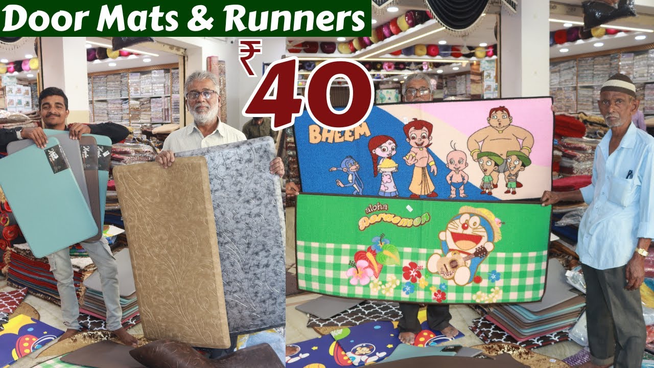 ₹40 Door Mat Wholesale & Retail Market Hyderabad | Bed Runner, Yoga Mats From Handlooms Manufacturer