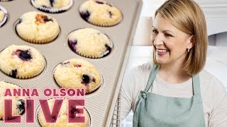 How to Make Blueberry Streusel Muffins! | LIVESTREAM w/ Anna Olson