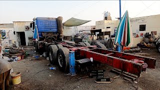 How Can a rebuild and Repairing Mercedes Truck Chassis || Truck Chassis repairing and Restoration ||