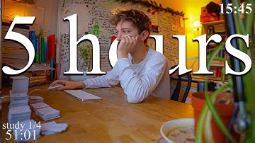 LIVE | 5-HOUR study with me 📚⛈️ rain sounds & pomodoro timer 60 & 10