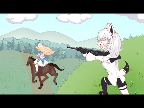 【手描き】お小遣いをギャンブルに溶かすフレア【白上フブキ/不知火フレア】