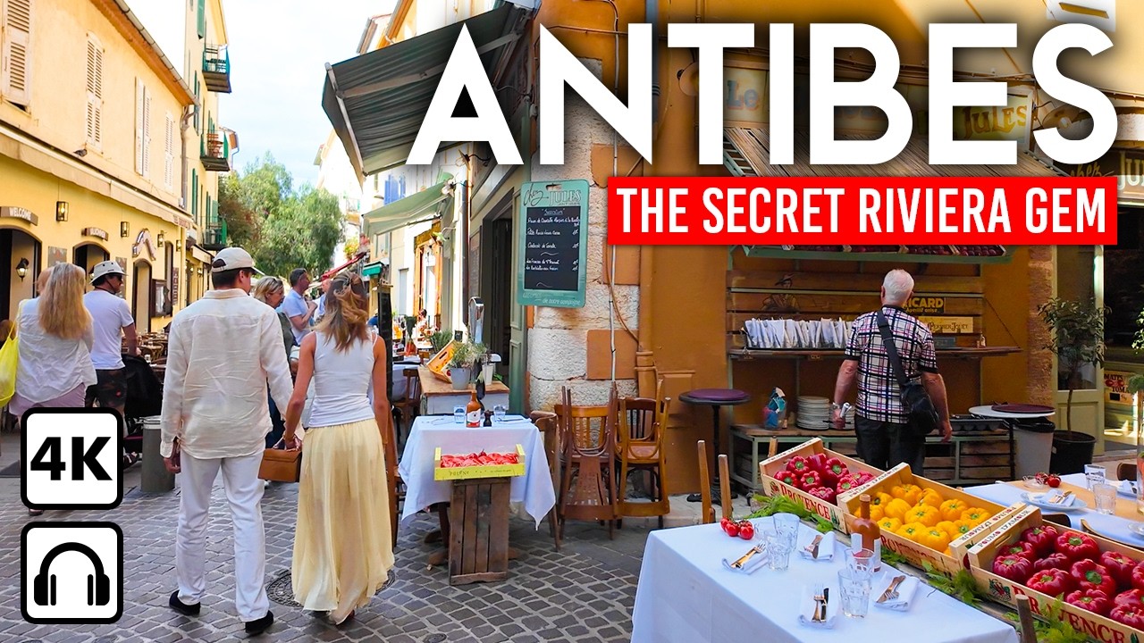 АНТИБ, Франция 🇫🇷 Скрытая жемчужина Ривьеры | Пеший тур в 4K