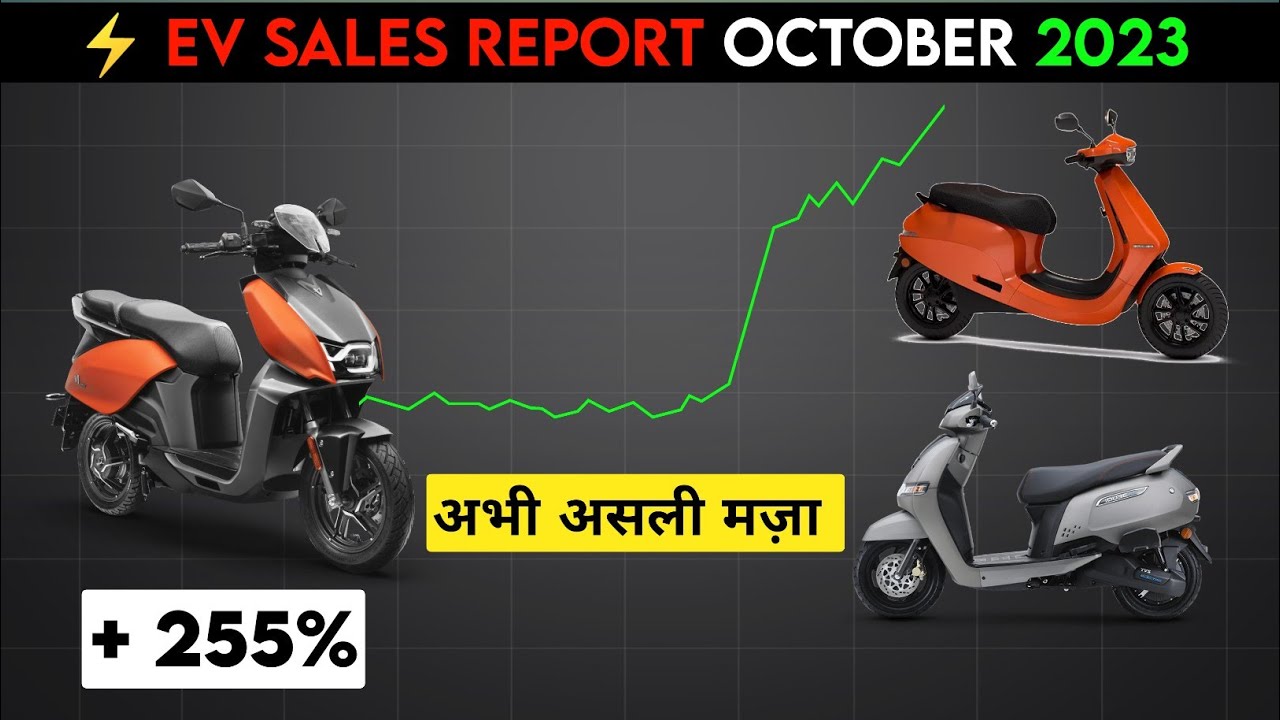 ⚡ EV Sales Report October 2023 | Top 10 Electric scooter | Best Selling ...