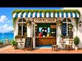 Cat Jazz Relax | Ocean View Coffee Shop Ambience