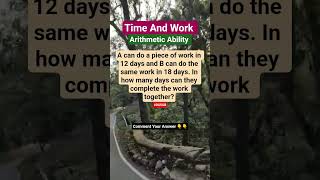 Time And Work 🎯 DSSSB Arithmetic Ability🔥 DSSSB Maths💯 #yt #ytshorts #trending #dsssb #viralshorts