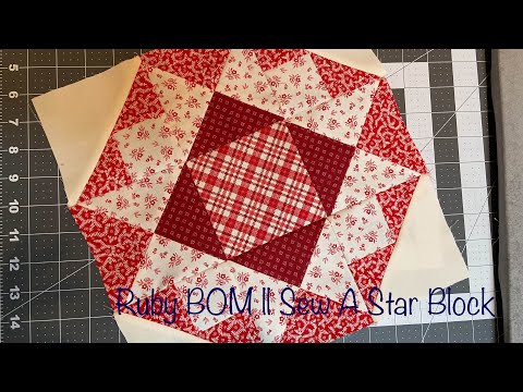Ruby Quilt || Sewing A Quilt Block || BOM || Block 3 || VLOG 9