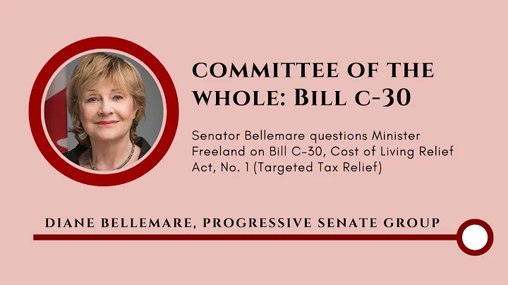 Senator Bellemare questions Minister Freeland on Bill C-30 - Oct 6, 2022 (English feed)