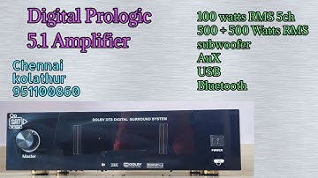 5.2 Digital Prologic Amplifier 100watts 5ch /400+400watts Subwoofer matching JBL Pioneer Sub Chennai