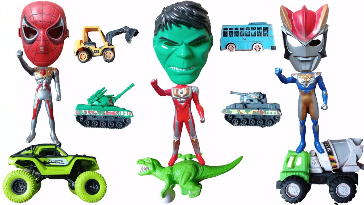 Mencari Mainan Truk Molen, Ultraman, Mobil Offroad, Tank Baja, Bus Tayo ...