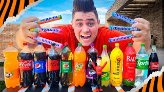 MENTOS vs COCA-COLA , SUPER EXPERIÊNCIA COM TODOS OS TIPOS DE REFRIGERANTES.