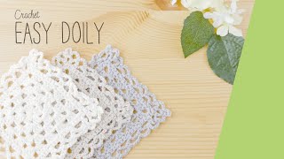 簡単♪グラニードイリーの編み方／6gでできた♪【かぎ針編み】　diy crochet easy granny doily tutorial