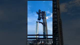 Starship and booster full stack,,🚀#spacex #spaceexploration #youtubeshort #goviral