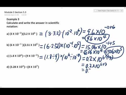 Multiply and divide scientific notation - YouTube