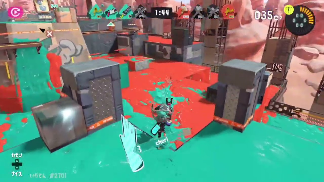 🔴ハデな絵師いかてん#まいったなおじさん1019 #スプラ3丁目52ガロン街 #スプラトゥーン３エキサイティングナワバリバトル#新世界に挑戦@Kazuo_Home