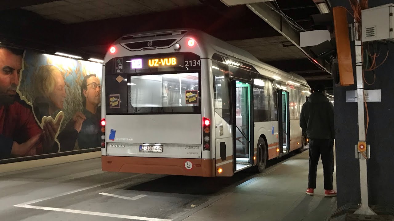 STIB Bus 14 Trajet complet (UZ-VUB vers Gare du Nord) dans un VOLVO 7900 Hybrid (2134)