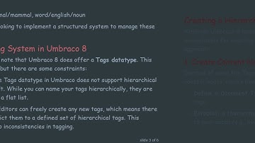 Exploring Hierarchical Taxonomy Support in Umbraco 8