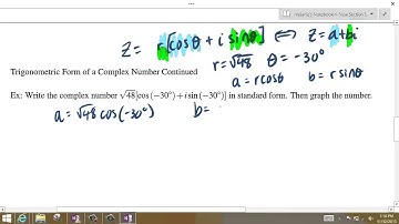 Trigonometric Form of Complex Numbers