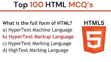 Top 100 HTML MCQs || Html Mcq Questions With Answers