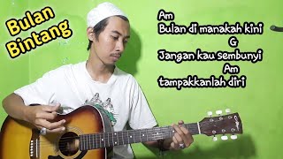 (GUITAR TUTORIAL) RHOMA IRAMA - BULAN BINTANG | Easy lyrics and guitar chords