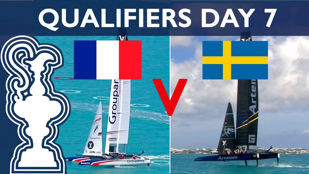 35th America's Cup LV Qualifiers Race 14 FRA vs. SWE | AMERICA'S CUP