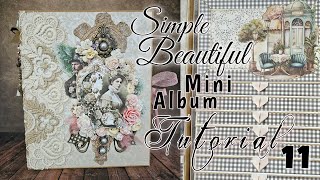 Tutorial 11 Simple Beautiful Mini Album ( alchemy of art paper collection )