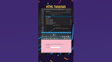 Use of Required Attribute of Input Element | HTML #shorts