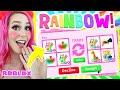 THE RAINBOW TRADING CHALLENGE! Only Trading Rainbow Items In Adopt Me for 24 Hours! Roblox Adopt Me